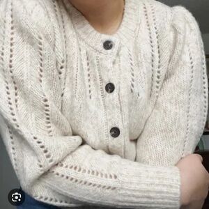 Everlane Puff Sleeve Cloud Cardigan